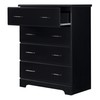 Storkcraft Brookside 4 Drawer Dresser (Black) – Baby and Kids