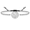 Tobestu Beautiful Cubic Zirconia Life Tree Platinum Plated Beaded Bracelet