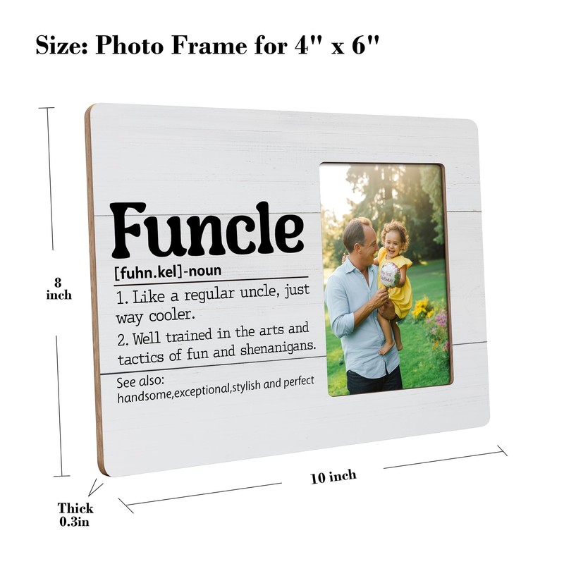 DIMSEOIUS Uncle Picture Frame Gifts from Niece Nephew, Funcle Definition