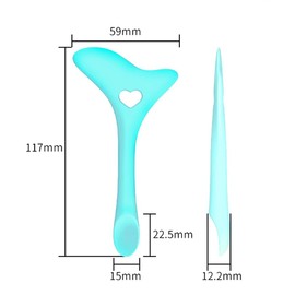 Eyeliner-Schablonen Flügelspitzen, Silikon-Eyeliner-Hilfe, Multifunktion Lippenstift, Gesichtscreme, wiederverwendbares Silikon-Eyeliner-Werkzeug (Blau)