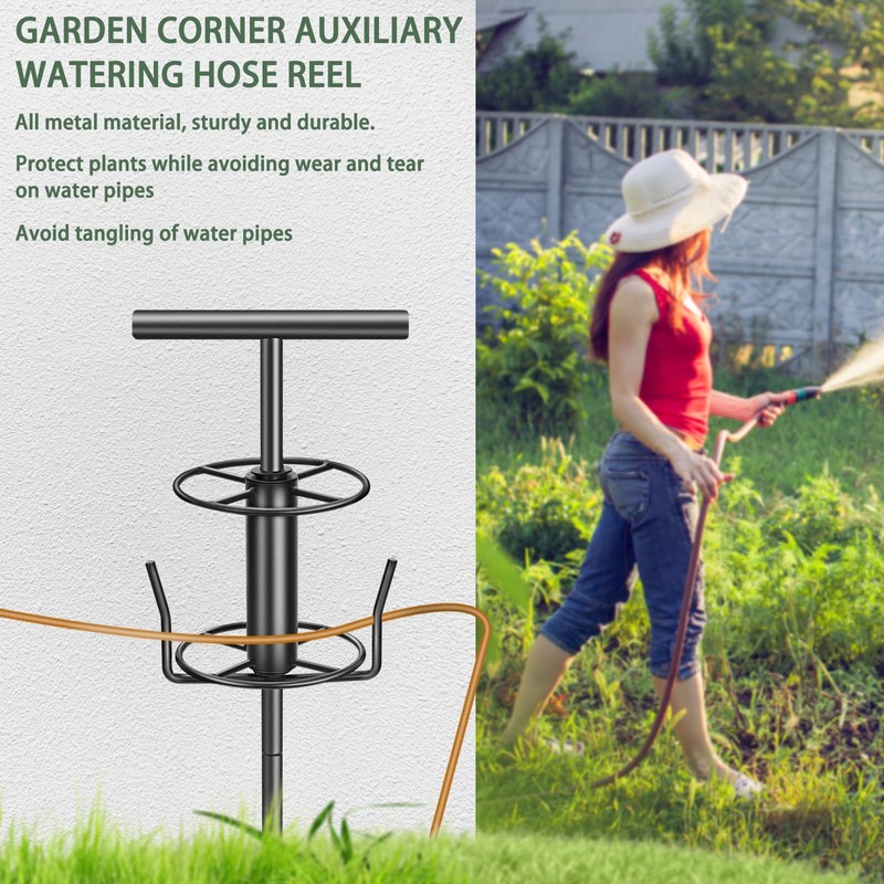 Garden Hose Guide Spike, Metal Hose Guides for Garden Heavy