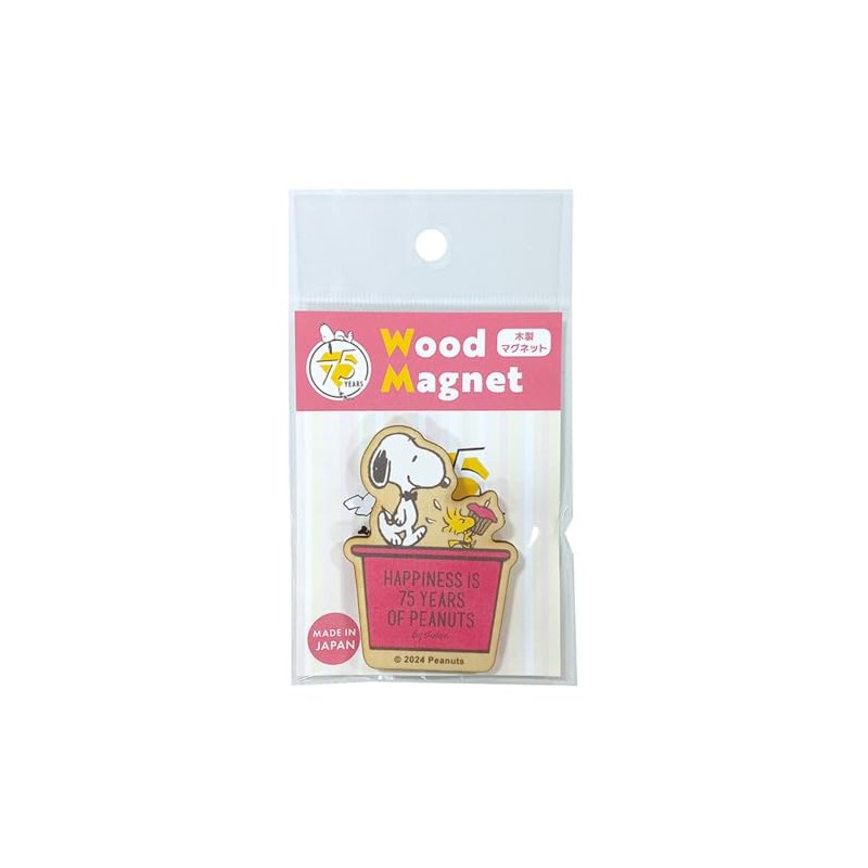 Nagano Factory Snoopy 75th Anniversary Magnet (Pink) SN540P