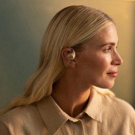 House of Marley Liberate Open-Ear True Wireless Earbuds, 20 Hrs Total Playtime, Quick Charge, Built-in Microphones, 12mm Drivers, Sustainable and Eco-Friendly Design (Cream)