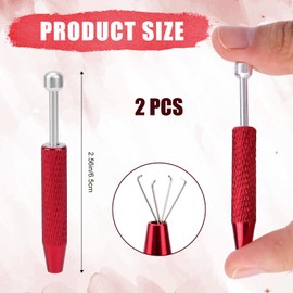 2pcs Piercing Ball Grabber Tools, Stainless Steel Jewelry Claw Grabber Diamond Jeweler Claw Tweezers Mini Pickup Tool Gem Picker Tool for Small Parts Pick Up