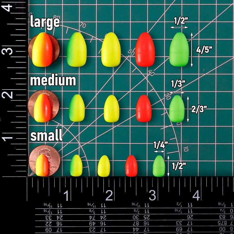 Dr.Fish 30 Pack Oval Foam Floats Trout Floats Fishing Rig