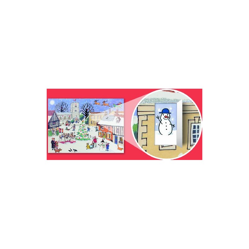 Alison Gardiner Pack of 4 Traditional Advent Calendar Cards -Christmas