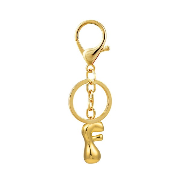 LUDKCCIR Bubble Letter Keychain for Women Chunky Initial Bag Charms