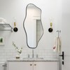 DAOYIJIAJU Irregular Wall Mirror, Asymmetrical Mirrors, 40"x17.7" Modern Bathroom Mirror