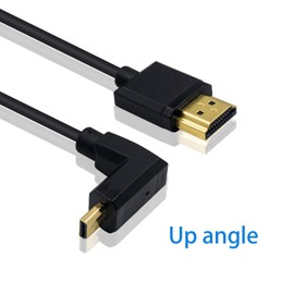 Duttek Micro HDMI to Standard HDMI Cable, Micro HDMI to HDMI adapter Cable, Extreme Thin Micro HDMI Male to HDMI Male Cable for 1080P, 4K, UltraHD, 3D, Ethernet (6 inch/ 15cm)