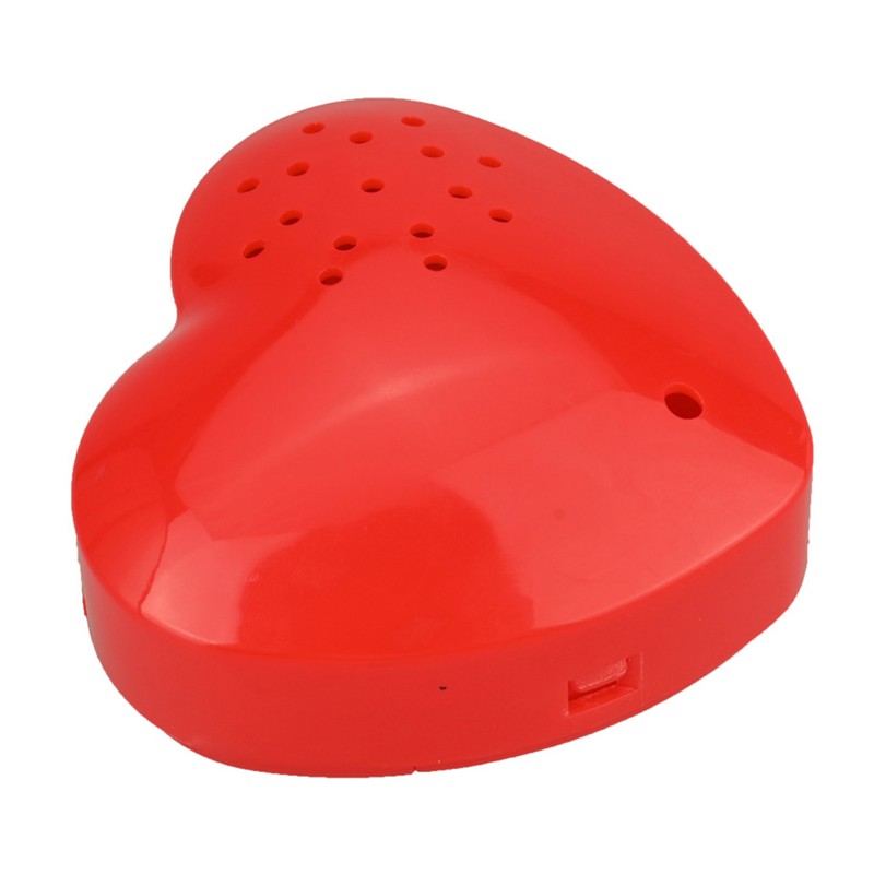 Heart Shaped Voice Recorder Exquisite Portable 30 Seconds Push Button