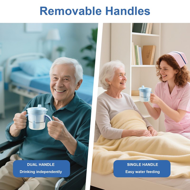 Generturbo Dysphagia Cup for Adults with Difficulty Swallowing, Sippy Cup