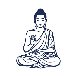 Tattwo.me 2 Week Waterproof Temporary Plant Tattoos - Buddha - EU Compliance - Vegetable Ink - Tattoo Pad Size: 9 x 9 cm (M0080)