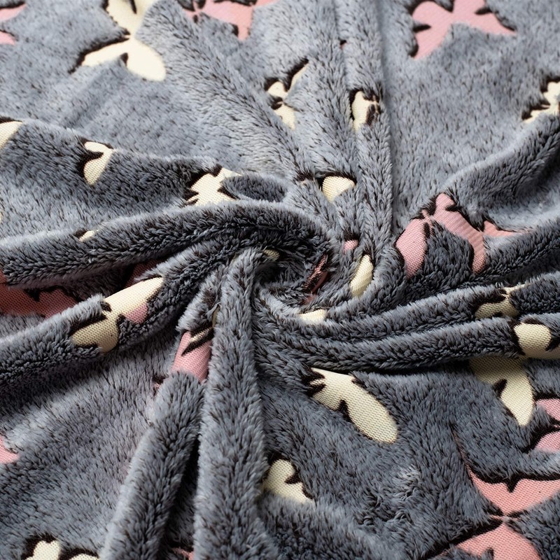 KANGURU Bedspread, Fleece Blanket for Single Bed, Microfibre Cuddly Blanket,