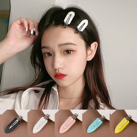 No-Crease Hair Clips for Bangs, Side Hair, and Makeup Clip 2 Backstage Pin - White 25ea