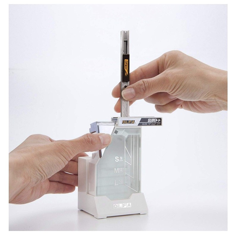 オルファ 裁断機 刃折器 ポキステーション 白 214BS 11.6cm×6.6cm×6.65cm