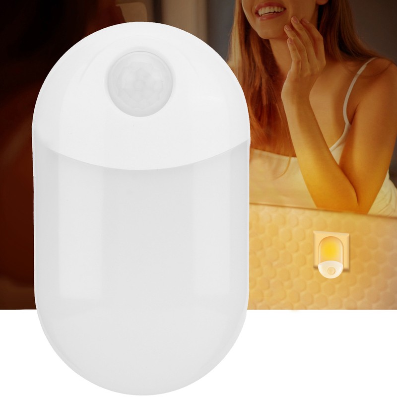LED Night Light Intelligent Human Body Sensor PlugIn Lamp for