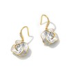TALONIA Women's Swinging Earrings, Hypoallergenic Metallic Earrings, 925 Silver, Flowers,