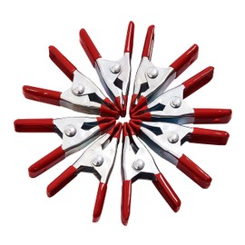 Am-Tech S2972 50 mm Metal Spring Clamp Set - Red (8-Piece)