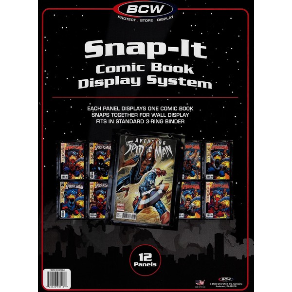 BCW (12) Snap-It Comic Book Display System for Current and Silver Age Comics