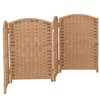 Red Lantern 2 ft. Short Diamond Weave Fiber Folding Screen