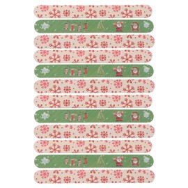 Beavorty 12pcs Christmas Nail Files Festive Nail Care Tools for Women Girls Double-sided Grit for Natural False for Manicure Pedicure
