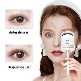 Rizador de pestañas eléctrico,Enchinador de Pestañas Eléctrico Térmico Recargable,2 Modos de Temperatura,Calentamiento Rápido,Eyelash Curler Maquillaje de Mujer con Cepillo Peine Separador Para Pestañas. (BLANCO)