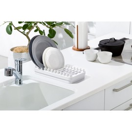 Anesty HO1990 Diatomaceous Earth Dish Drainer Karari Dish Drainer, White, S, Approx. Width 10.2 x Depth 5.5 x Height 2.0 inches (26 x 14 x 5 cm)