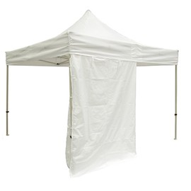 Vispronet - 10x10 White Side Wall with Velcro Loops and Zippered Ends for Canopy Tents – Side Wall Only, Canopy Tent not Included