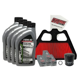Cyclemax Semi-Synthetic Tune Up Kit with Spark Plugs compatible with Kawasaki 2017-2023 Z900