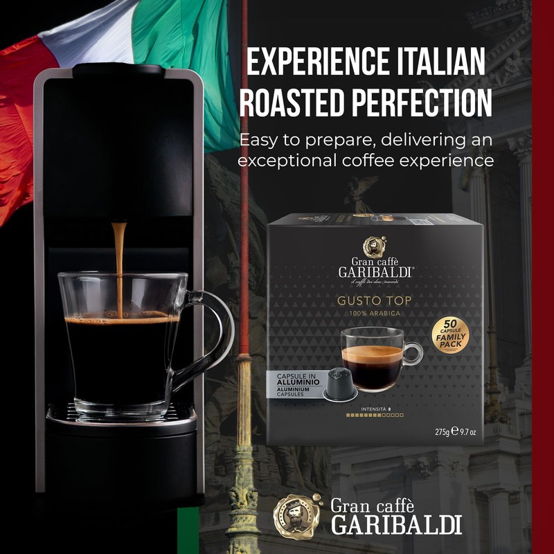Gran Caffè Garibaldi Espresso Pods, Italian Roasted Compatible Nespresso Original