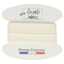 Les Petits Rubans Nastro sbieco 100% cotone - 20 mm di larghezza, 5 metri di lunghezza - Bordatura per cucito, tappezzeria, abbigliamento, coperte - Ecru