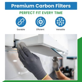 Filter Everything Replacement Whirlpool 1266639 Compatible Replacement Carbon Filters - 5-1/8 x 5-3/8 x 3/8-4 Pack