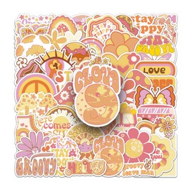 The Hippies Stickers Pack of 50 Skateboard Graffiti Stickers Motorcycles Bicycle Snowboard Luggage Laptop Car Suitcase for Children and Teenagers Waterproof Vinyl Stickers Hippy Stickers