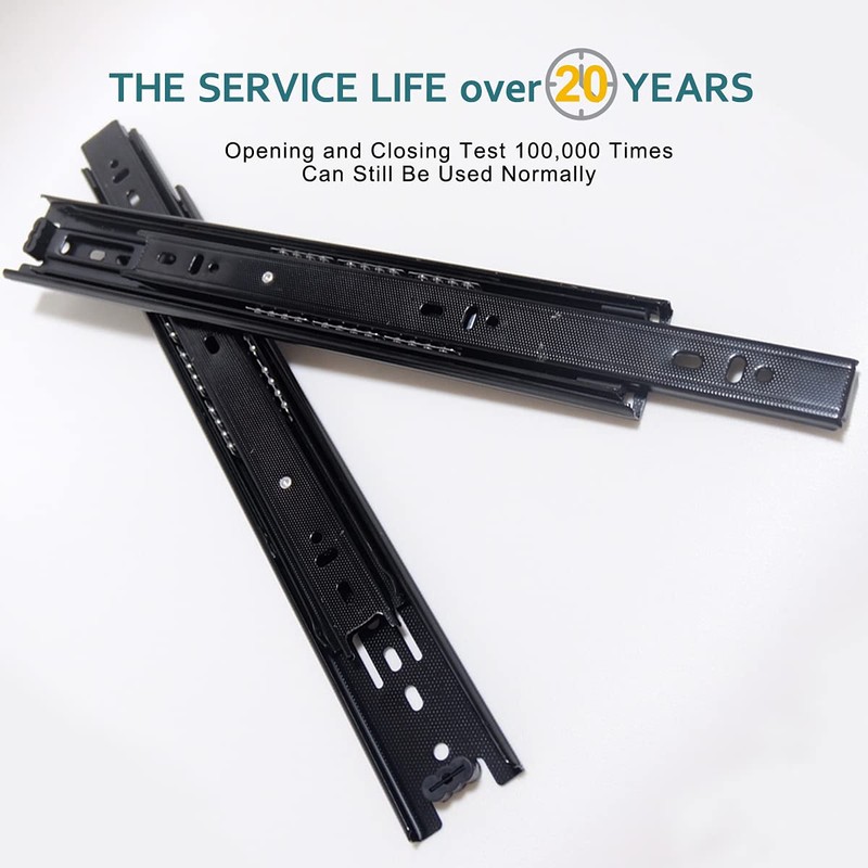 Full Extension Less Noise Drawer Slides 12 Inches, Drawer Slide