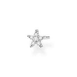 Thomas Sabo Women's Single Stud Earrings Star Silver 925 Sterling Silver, Sterling Silver, Not applicable