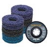 POWERTEC 4-1/2 Inch Strip Discs for Angle Grinder 12-Pack, 7/8"