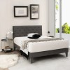 COSTWAY Full Size Modern Upholstered Platform Bed Frame Bedroom With