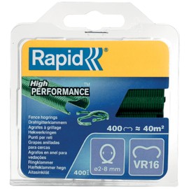 Rapid 40108797 VR16 Fence Hog Rings - Green (Pack of 400)