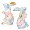 Rabbit Statue Nordic Style Handcrafted Painted Resin Rabbit Desktop Ornament