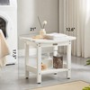 Waterproof Shower Bench, White Poly Shower Stool for Shaving Legs,
