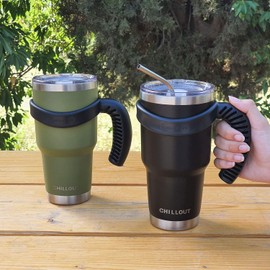 Handle for YETI Cup 30 oz - Ozark Trail - Beast & CHILLOUT LIFE 30 oz Tumblers. Comfortable Handle for 30 oz Tumbler (Black Handle Only)