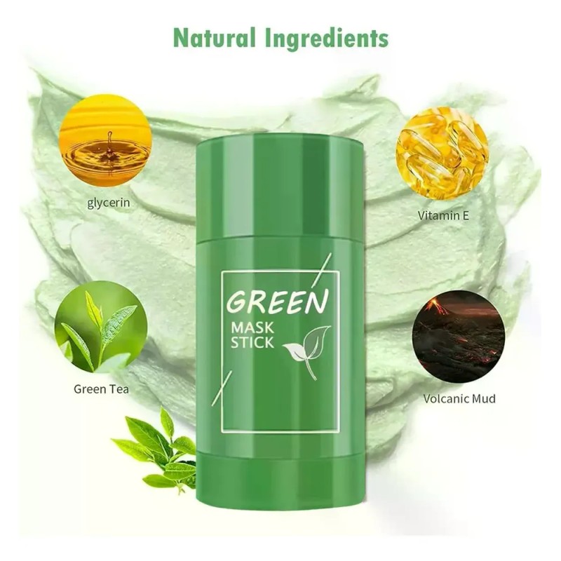 Mascarilla En Barra De Té Verde Para El Rostro, Paquete