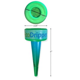 EcoDripper Plant Watering Device - Self Watering Spikes Insert for Potted Plants, Water Feeder for Outdoor & Indoor Plants - Drip Plant Waterer & Plant Watering Devices for Auto Watering System, 5 Pcs