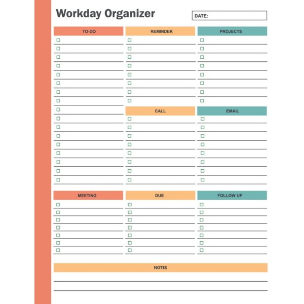 Workday Organizer: Daily Work Schedule Planner To Help You Make