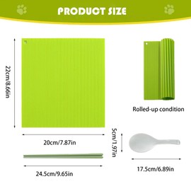 Sushi Making Kit,Complete Sushi Making Toolkit Suitable for Beginners Including,1 Sushi Rolling Mats,1 Sushi Spoon,2pcs of Chopstick