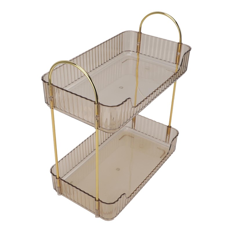 Double Layer Makeup Stand Modern Light Luxury 2 Tier Makeup