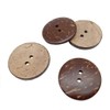 Kbraveo 150pcs 1 inch New Thick Coconut Shell 2 Holes