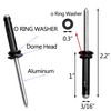 Kayak Rivet Gun Kit, 18Pcs Waterproof Tri-Grip Rivets with Manual