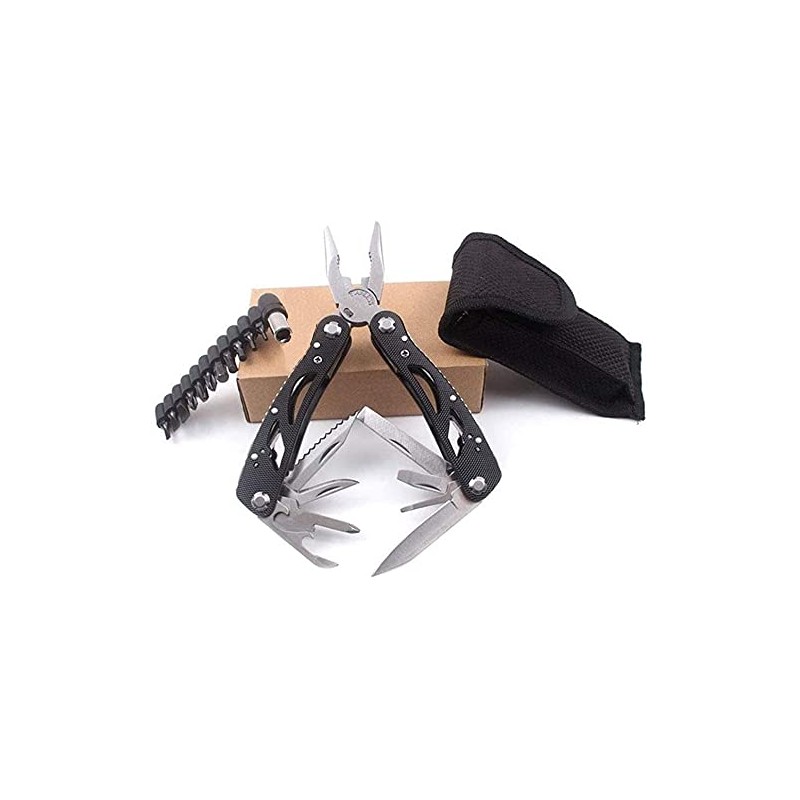 Grizef Multitool Pliers, Durable Stainless Steel 24-in-1 Multi-Purpose Pocket Folding
