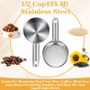6 Pcs Stainless Steel Measuring Cups 1/2 Cup - 125ml